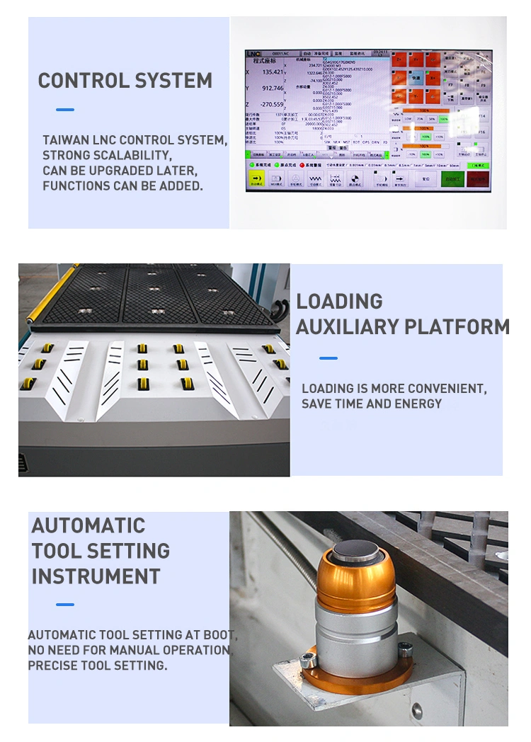 Woodworking Wood Acrylic Plywood PVC MDF Engraving Cutting Atc 1325 Engraving Carving CNC Router